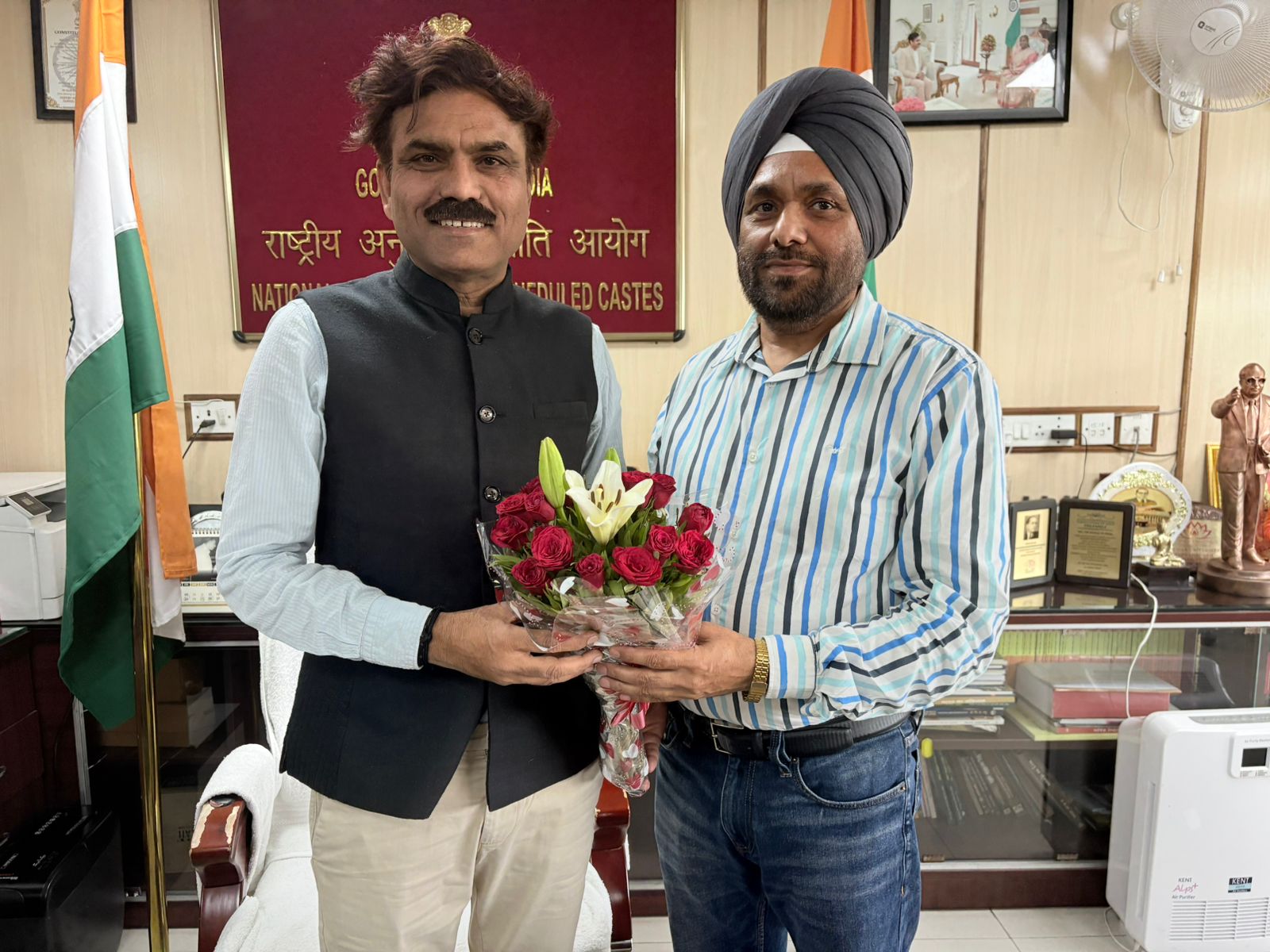 BJP SC Morcha leader Paramjit Singh Kainth meets National Commission for Scheduled Castes over Punjab issues.